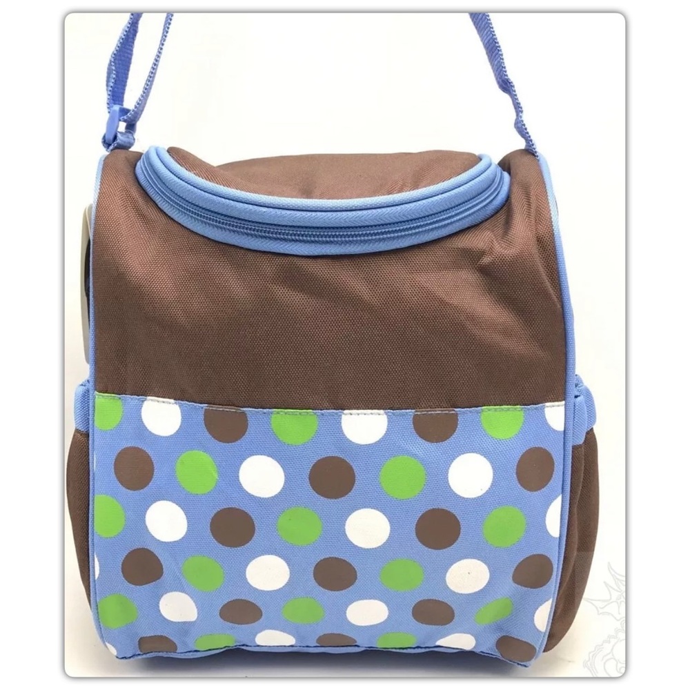 Tender kisses bottle and diaper bag Polkadot